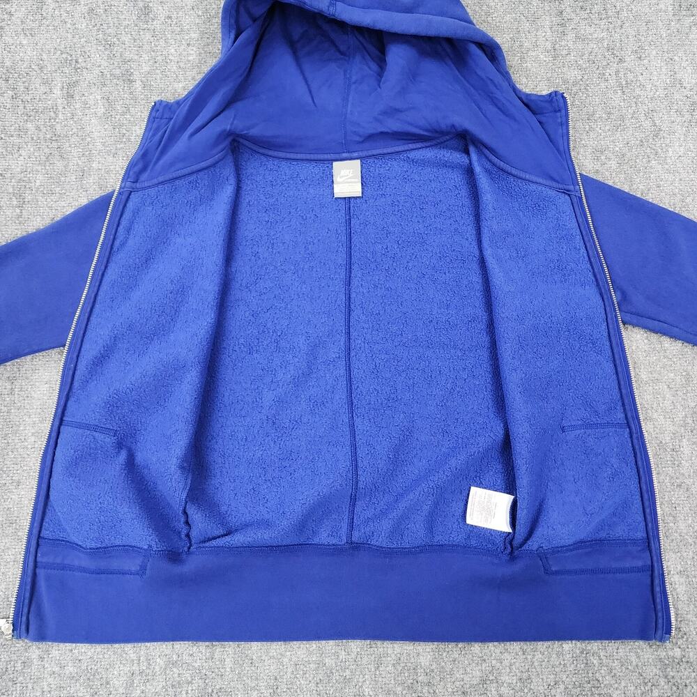 Nike Hoodie Womens XS Blue Full Zip Sportswear Big Logo Active Sweatshirt Fleece - Picture 12 of 16